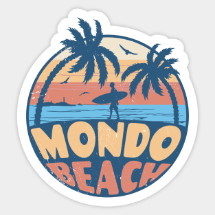 Vintage Surfing Mondo Beach, California // Retro Summer Vibes // Grunge Surfer Sunset Sticker